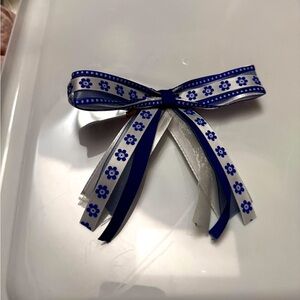 Dodger colored themed kids bow